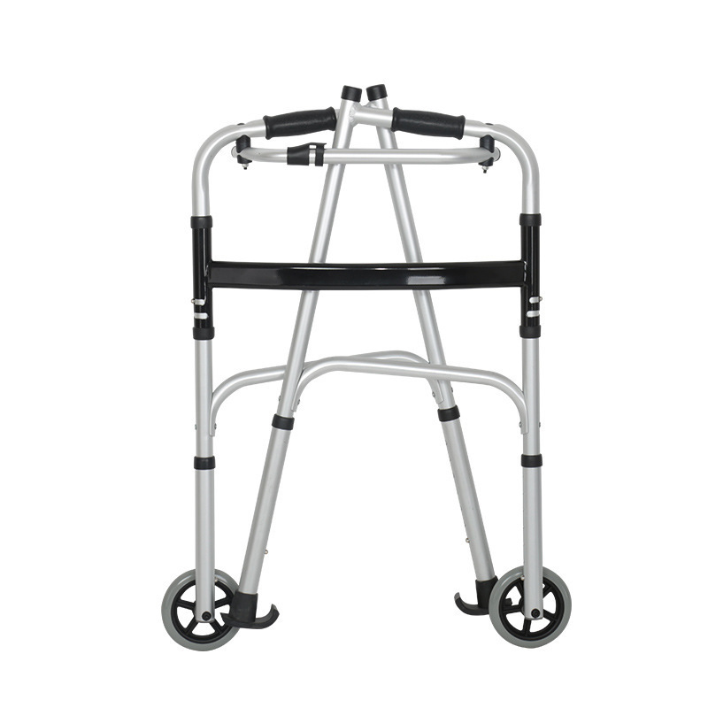 wholesale adults walker double folding aluminium rollator upright walker for adults 2021