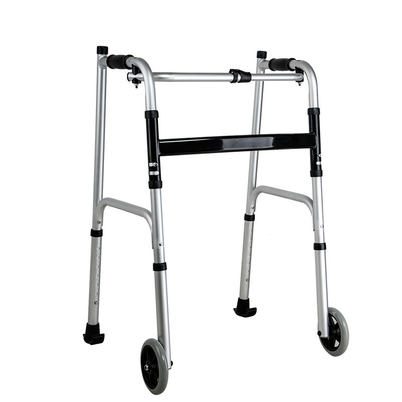 wholesale adults walker double folding aluminium rollator upright walker for adults 2021