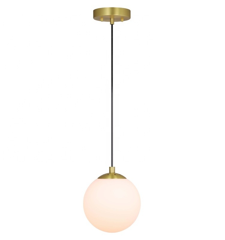 Modern Kitchen Brass Pendant Light  Adjustable Rustic Hanging Mini Globe Pendant Light