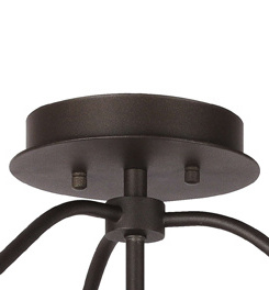 3 Light Colse to Ceiling Light With Fabric Shade and Frost  Glass  Diffuser  in Dark Bronze Drum Semi Flush Light