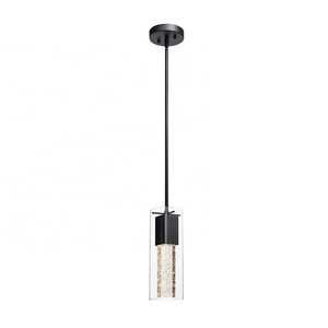 Crystal Cord Pendant Lighting Black Mini Pendant Hanging Ceiling Light Fixture for Kitchen Bar