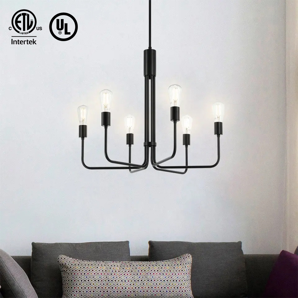 Style Iron Art Lamp Rustic Pendant Light Fixture Hanging Pendant Bed Light Bedroom