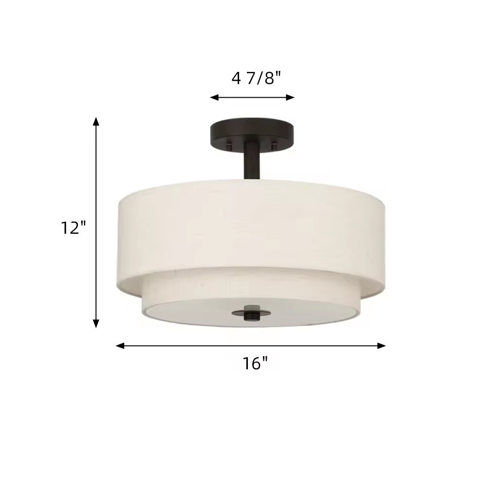 High Quality Round Indoor Flush Ceiling Light Gold Drum Pendant Light For Bedroom Kitchen