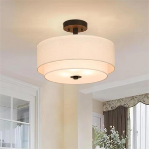 Household Lighting Fixtures Modern Semi Flush Mount Ceiling Light Restaurant Pendant Lights For Living Room