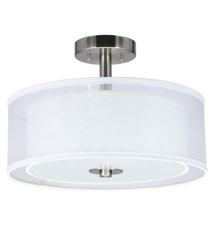 Household Decorative Semi Flush Light Hanging Pendant Lamp Round Ceiling Lamp For Indoor Home Lighting