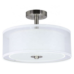 Household Decorative Semi Flush Light Hanging Pendant Lamp Round Ceiling Lamp For Indoor Home Lighting