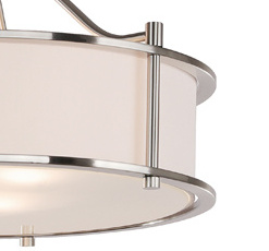 Factory Hot Sell 3 Light Semi Flush Mount Drum Close to Ceiling Light for Living Room & Bedroom