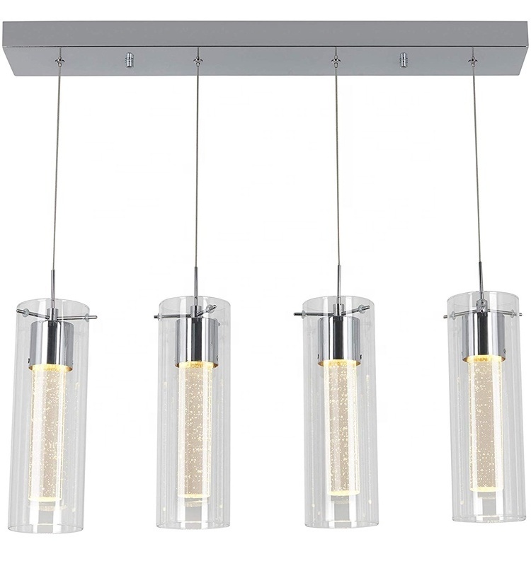 Modern Chandelier 5 Lights Cluster Bubble Crystal Kitchen Island Chandelier Pendant Light