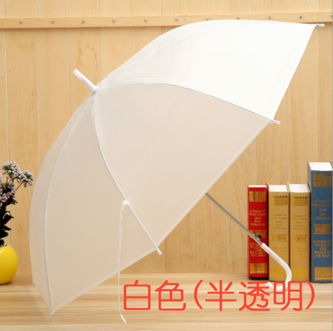 Wholesale 8-Bone Transparent Umbrellas White Automatic Eco-Friendly Golf Umbrellas for Automotive Industry