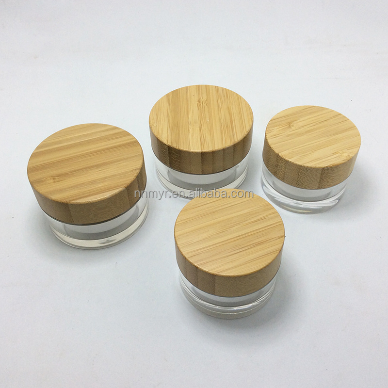 Eco Friendly Wooden & Bamboo Skin Care Packaging 30ml 50ml 100ml Glass Frosted Pump Serum Bottle Cosmetic Containers