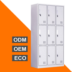 Wholesale Best Seller gym locker cabinet 9 door steel locker Employee metal lockers 9 compartments