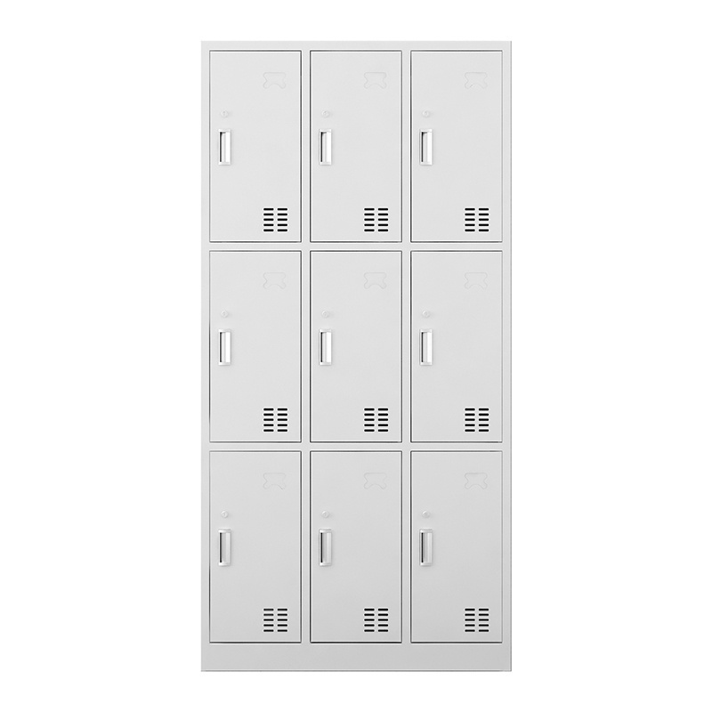 Wholesale Best Seller gym locker cabinet 9 door steel locker Employee metal lockers 9 compartments