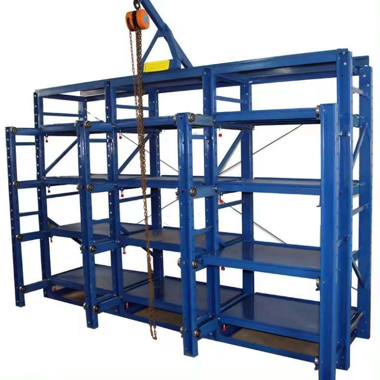 High Quality Full Open Roll-out Shelving Steel Injection Mould Racking Heavy Duty Drawer Type Mold Rack