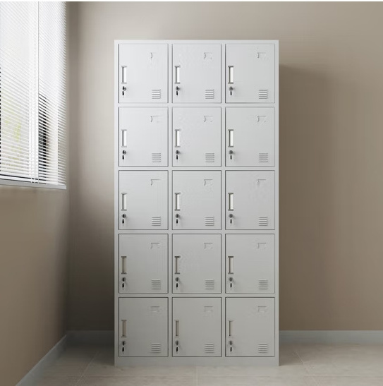 High quality metal storage cabinet 15 doors metal lockers steel almirah wardrobe steel locker