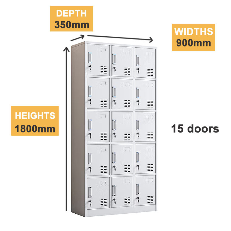 High quality metal storage cabinet 15 doors metal lockers steel almirah wardrobe steel locker