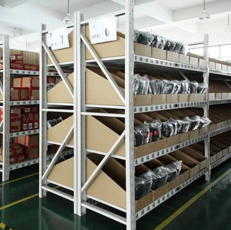 Long Span 4 Layers Warehouse Storage Systems Medium Duty Steel Commercial Racking Shelves For Warehouse Industrial Used