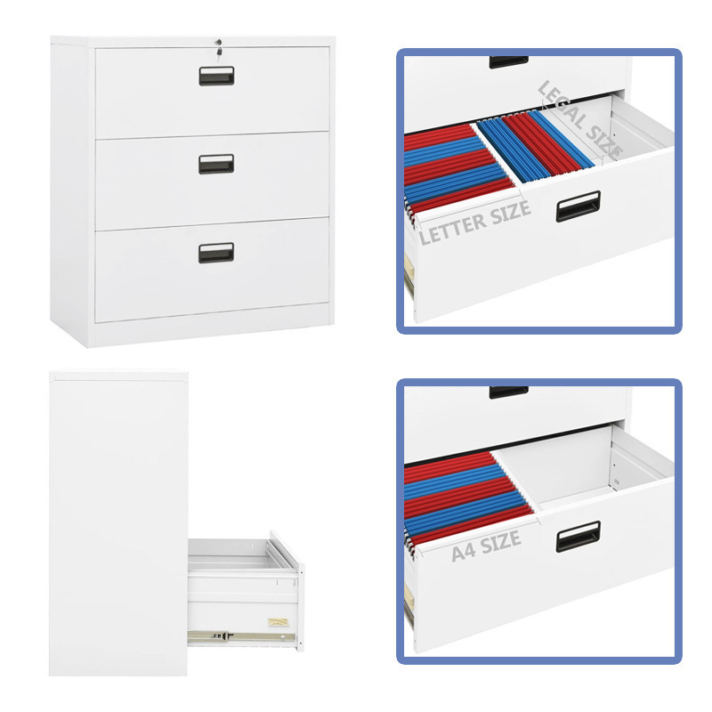 High Quality Office Furniture Steel Anti-theft Lock Modern Luxury Filing Multiple Storage 4 Drawer Legal Vertical File Cabinet