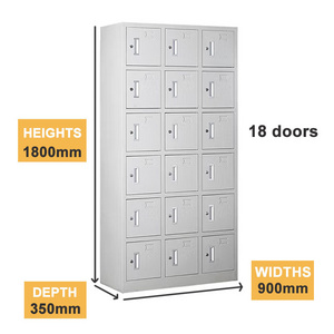 Customized New Products steel wardrobe 18 door wardrobe metal locker 18 door Steel Lockers Cabinet