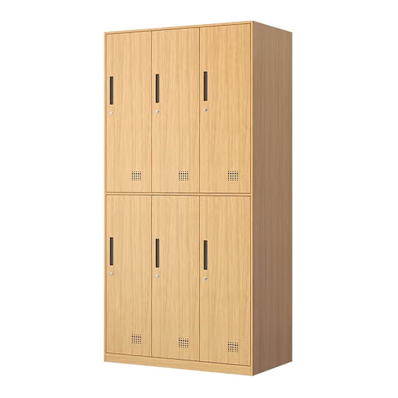 Dressing room metal staff gym locker cabinet School locker organizer All-steel wood grain locker