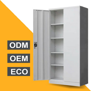 2 Door office file cabinet steel cabinet 4 tier Metal Cupboard 2 swing doors steel filing 2 swing doors steel filing cabinet