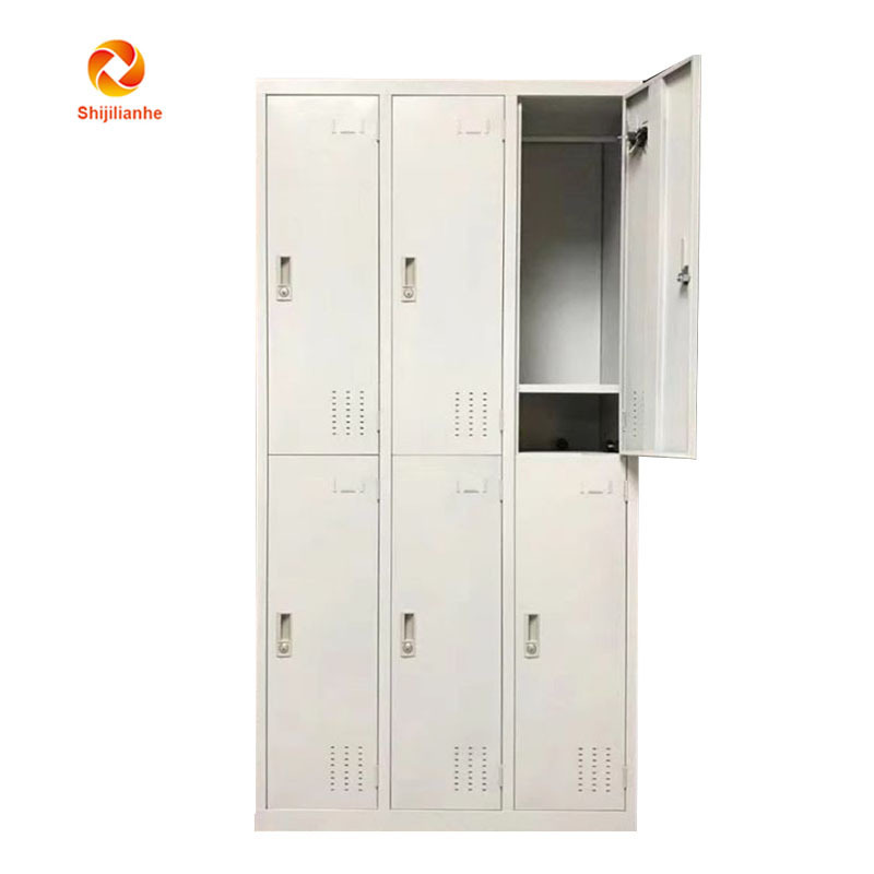 Hot Sale Wholesale lockers metal steel 6 doors metal locker cabinet lockers for gym school