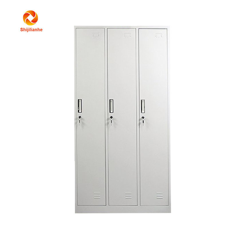 steel locker 3 doors metal wardrobe for clothing metal cabinet with lock staff and worker clothes metal locker