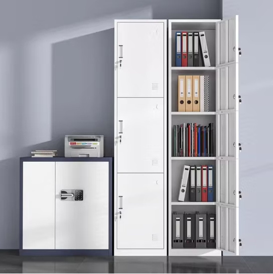 Steel storage cabinet Metal cabinets Metal Locker 1/2/3/4/5/6 Doors Home Study Cabinet Pantry Locker