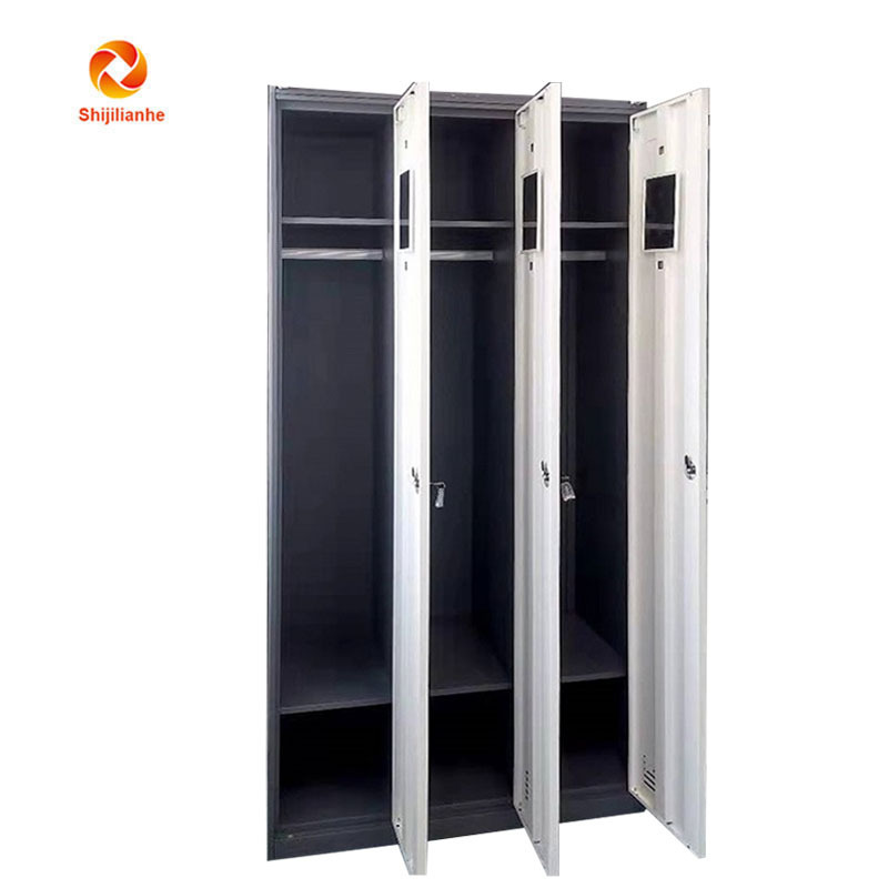 steel locker 3 doors metal wardrobe for clothing metal cabinet with lock staff and worker clothes metal locker