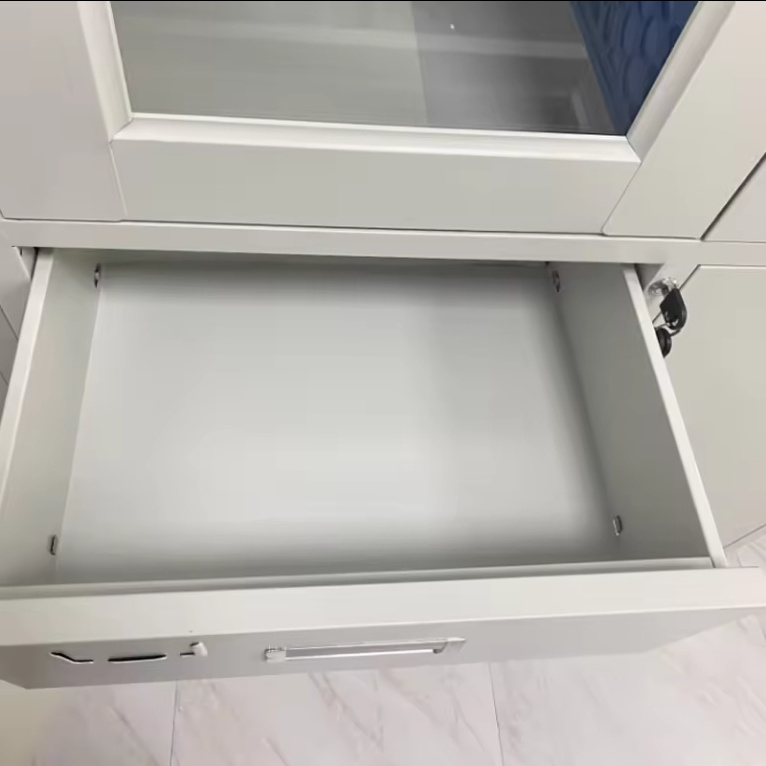 Combination office storage cabinet steel cupboard swing door file cabinet 2 doors filing cabinet metal