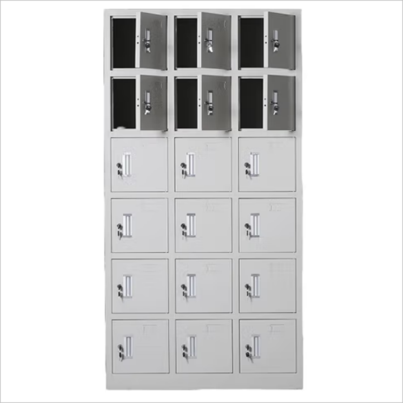 Manufacturer customization 18 door lockers  staff dormintory large storage locker storages metal locker wholesale