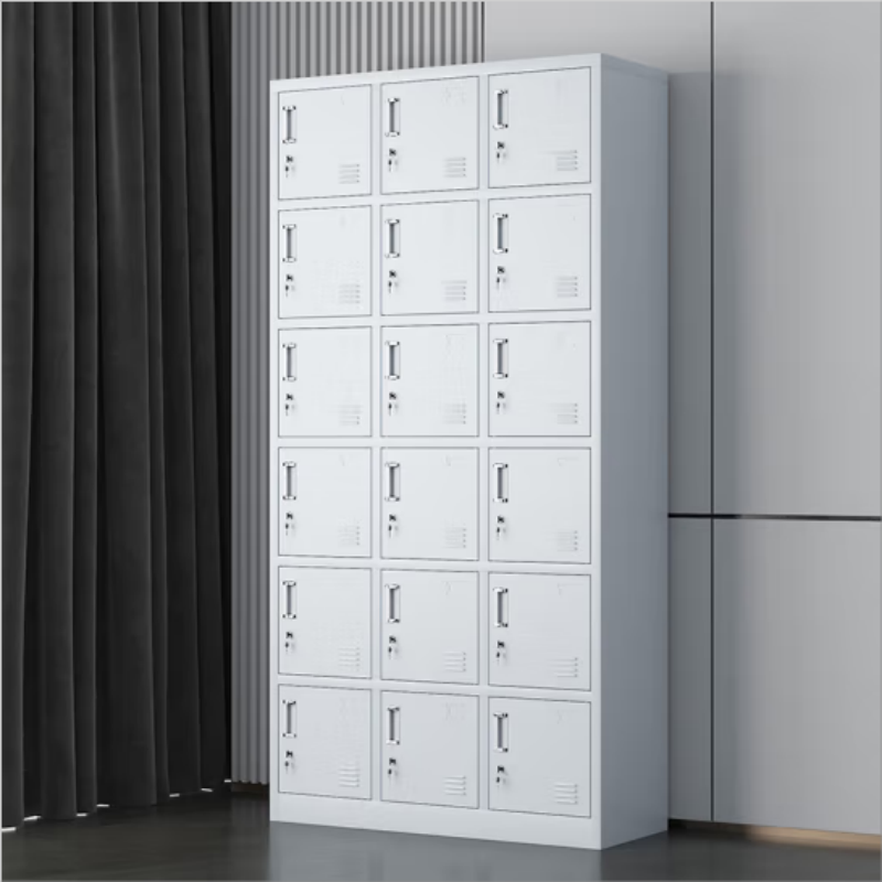 Manufacturer customization 18 door lockers  staff dormintory large storage locker storages metal locker wholesale