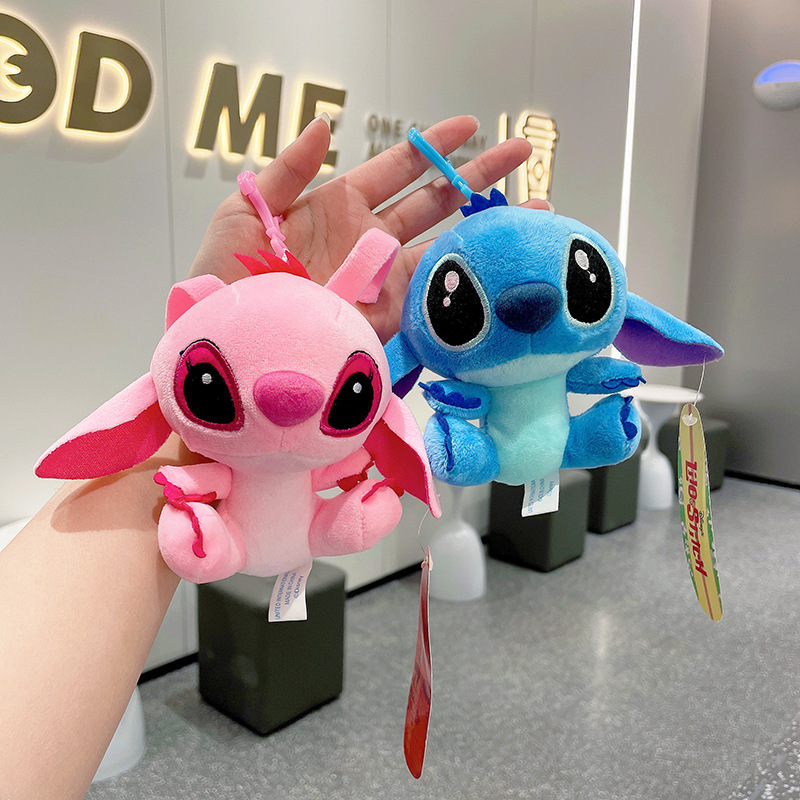 Wholesale cheap price Stitch Plush Toys Anime Stuffed Animals Soft toy key ring plush keychain for claw machine