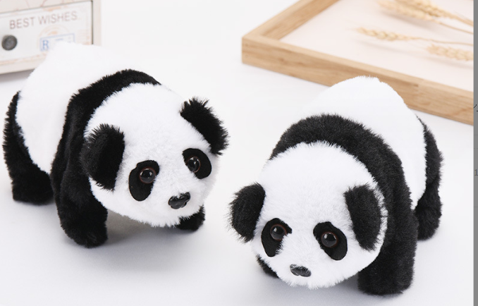 2023 Electronic Pet Plush Toy Panda Pet Walking Make Sounds for Kids Plush Stuffed Animal Interactive Pet Toy