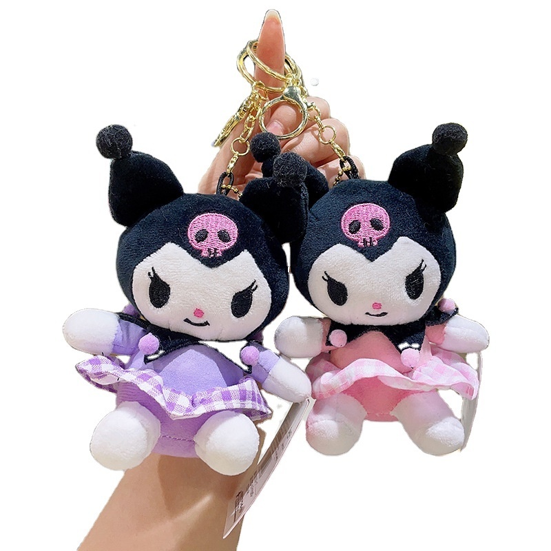 Kawaii Cartoon Anime Plushie Keyring Backpacks Accessories Stuffed Animals de peluche My melody Toys Sanrio Plush Keychain