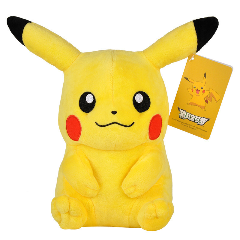 2023 Wholesale Japanese Animal Poke Plush With Tag Pika Bulbasaur Charizard Eevee Plush Christmas Child Gift