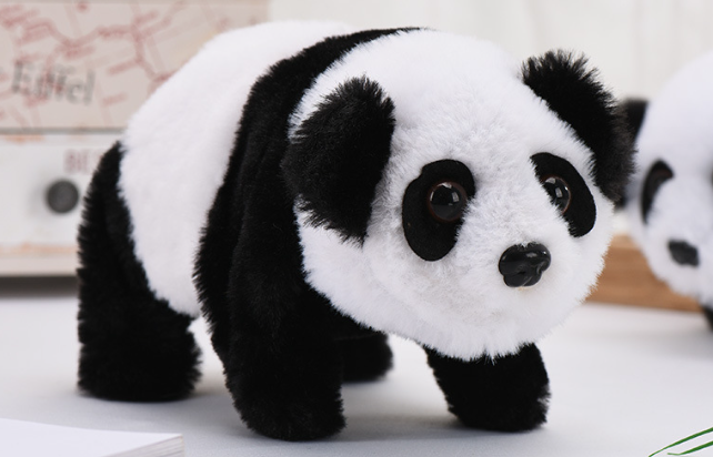 2023 Electronic Pet Plush Toy Panda Pet Walking Make Sounds for Kids Plush Stuffed Animal Interactive Pet Toy