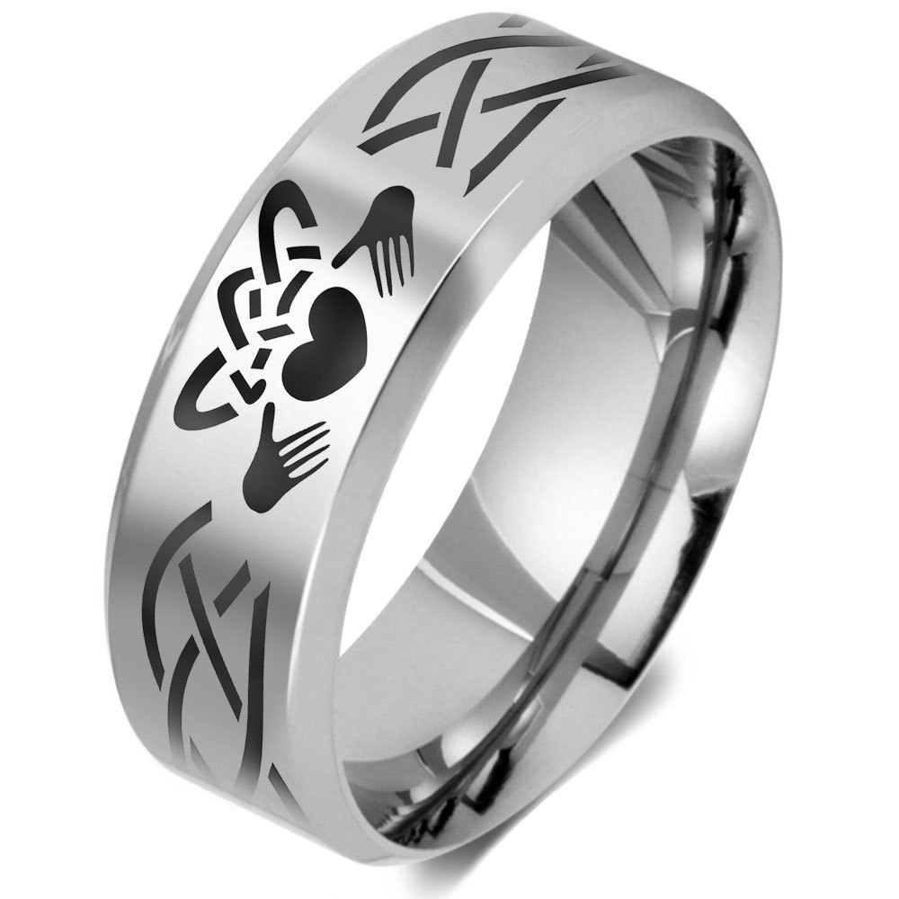 Low Moq Customized Rings Couple Finger Ring For Couples Stainless Steel