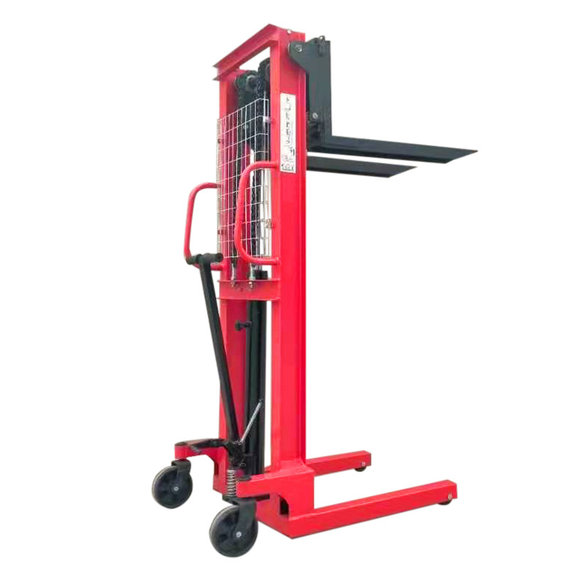 Mini Portable Hand Forklift 1000kg Loading Capacity Hydraulic Pallet Lifter Manual forklift Stacker for Sale