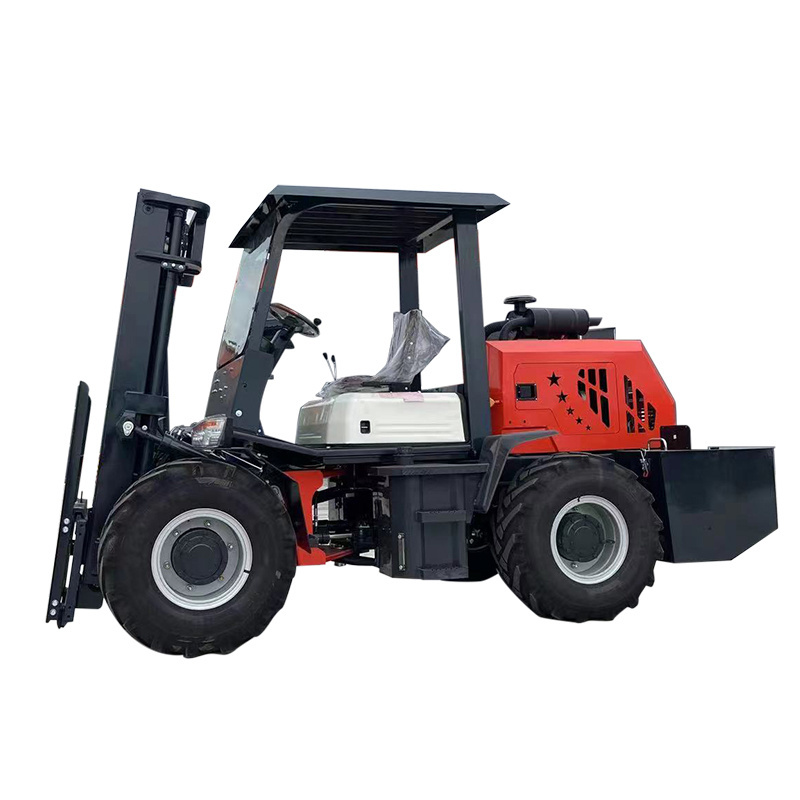 4x4 4wd forklift truck rough terrain fork lift heavy duty 3 ton 3000 kg outdoor off road forklift for sale