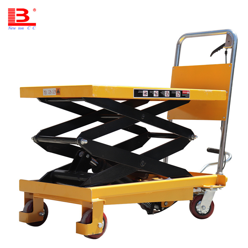 New Hydraulic Lifting Platform 150kg Manual Scissors Lifter Machine Movable Pump Hand Lift Tables Elevadora