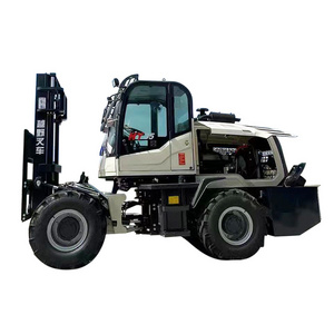 4x4 4wd forklift truck rough terrain fork lift heavy duty 3 ton 3000 kg outdoor off road forklift for sale