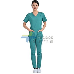 Nurse scrub plus size cotton modern fashion women female hospital nursing medical scrub uniforms sets for women