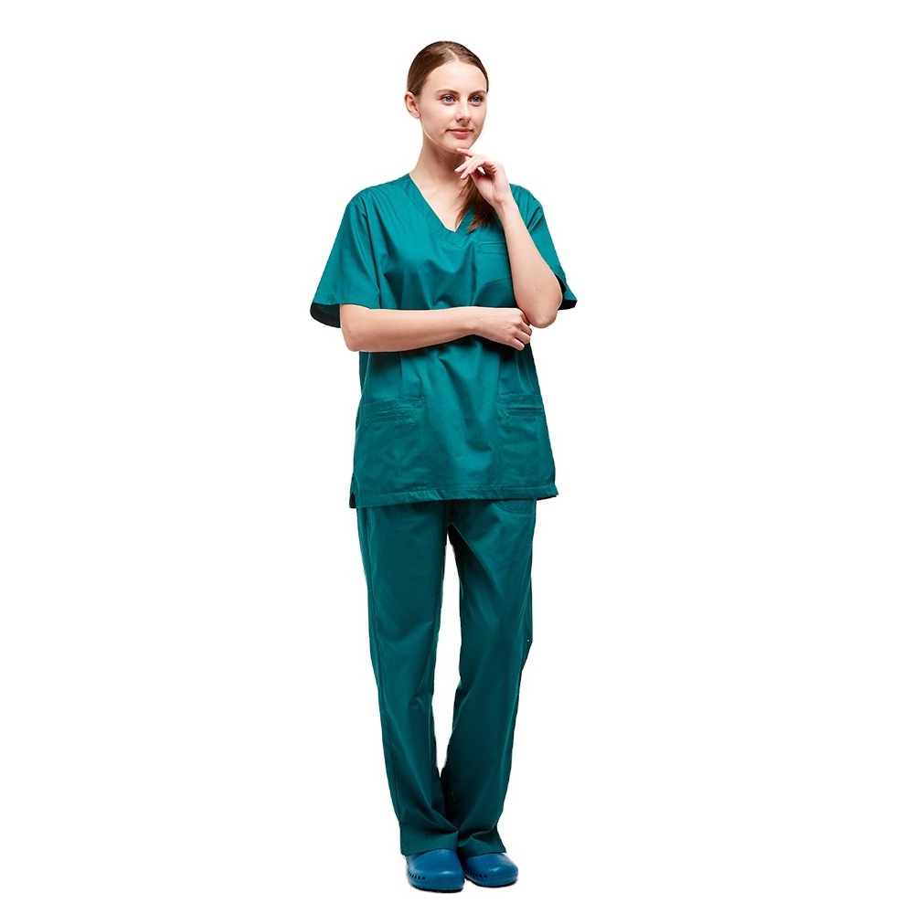 High Quality Fashion Uniform Scrubs Suit  Print Hospital Spandex Gown Nurse Medical Stretch Scrubs