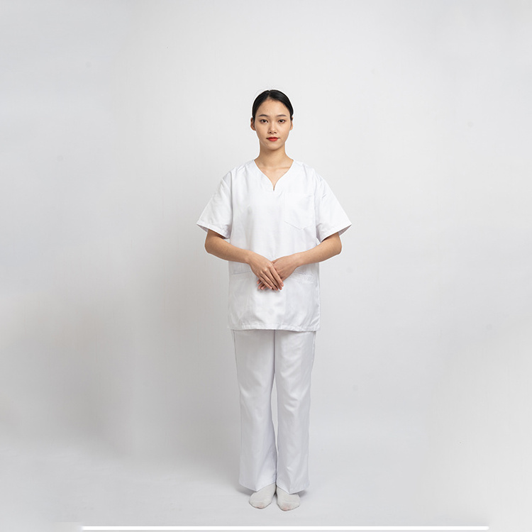 Summer women hospital medical scrub clothes dental clinic salon tops and pants Operating room work nursing uniform