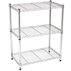 Shoes Or Book Storage Rack Steel Organizer Wire Rack for Kitchen Home Basics 3-Shelf Adjustable Shelving Unit