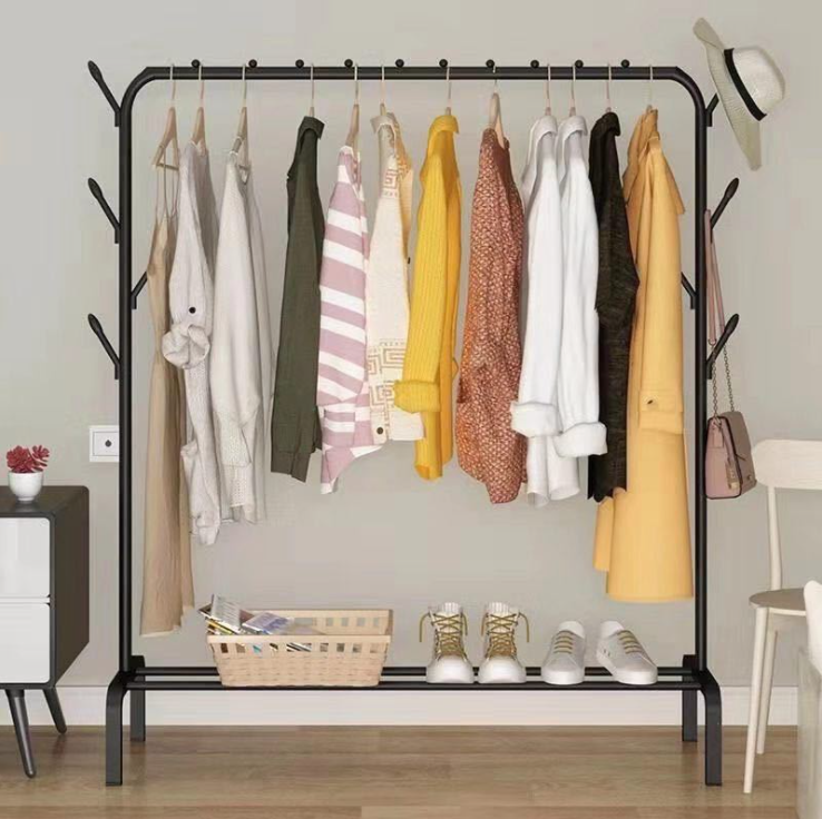 Household Vertical Storage Shelf For Storing Clothes and Shoes Multifunctional Coat Rack