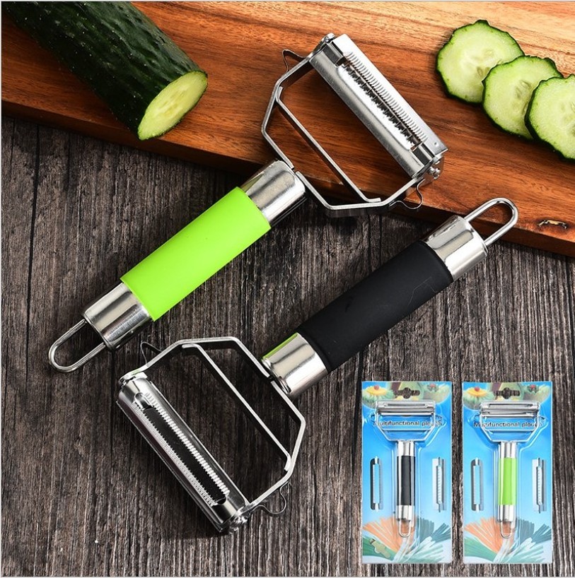 Wholesale Stainless Steel 3 in 1 Multi-function Vegetable Peeler Julienne Peeler Potato Carrot Grater