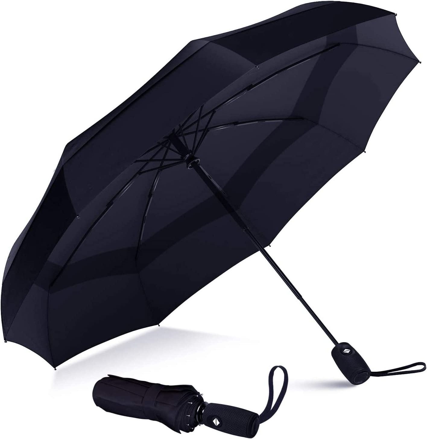 8 Fracture Rain Telescopic Umbrella With Automatic LED Handle Can Be Printed Logo