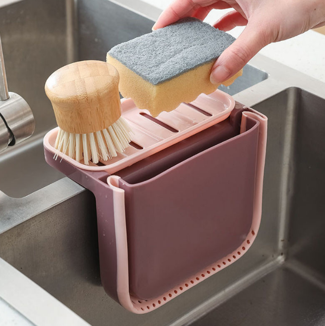 Kitchen Faucet Sink Caddy Sponge Holder Rag Storage Rack Sink Strainer Rack Holder