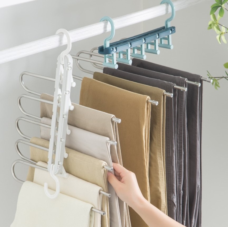 Houseware Plastic Multi-function Space Saving Hanger Folding Magic Hangers Scarf Clothes Storage Drying Racks